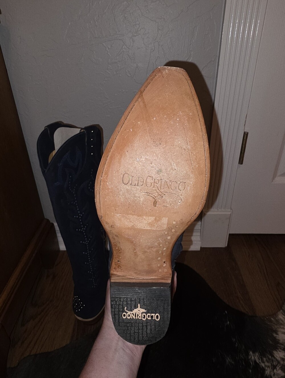 Old Gringo Blue Suede Tall Jager Boots, Women's 7.5 (Fit Like Mayra's) - Picture 11 of 16